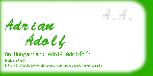 adrian adolf business card